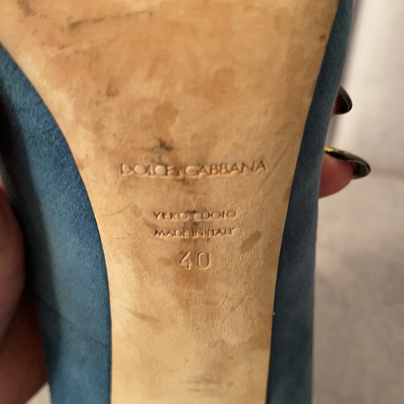 DOLCE & GABBANA Authentic heels pumps blue 39 us 9 - Picture 10 of 11